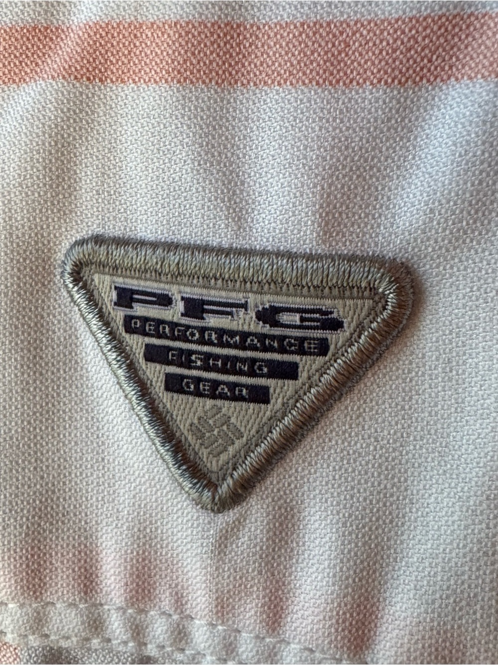 Columbia PFG White and Peach Plaid Sleeveless Button-Down Shirt medium - Picture 5 of 8